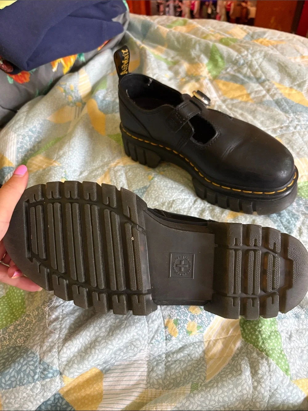 Dr. Martens Women's Audrick T-Bar Platform Mary Janes Woman’s Size 8